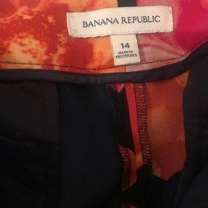 Banana republic floral summer wide leg pants